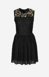 Cocktailkleid mit Ziersteinen in Schwarz