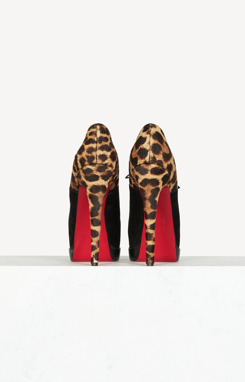 Peep Toes in Schwarz/Beige