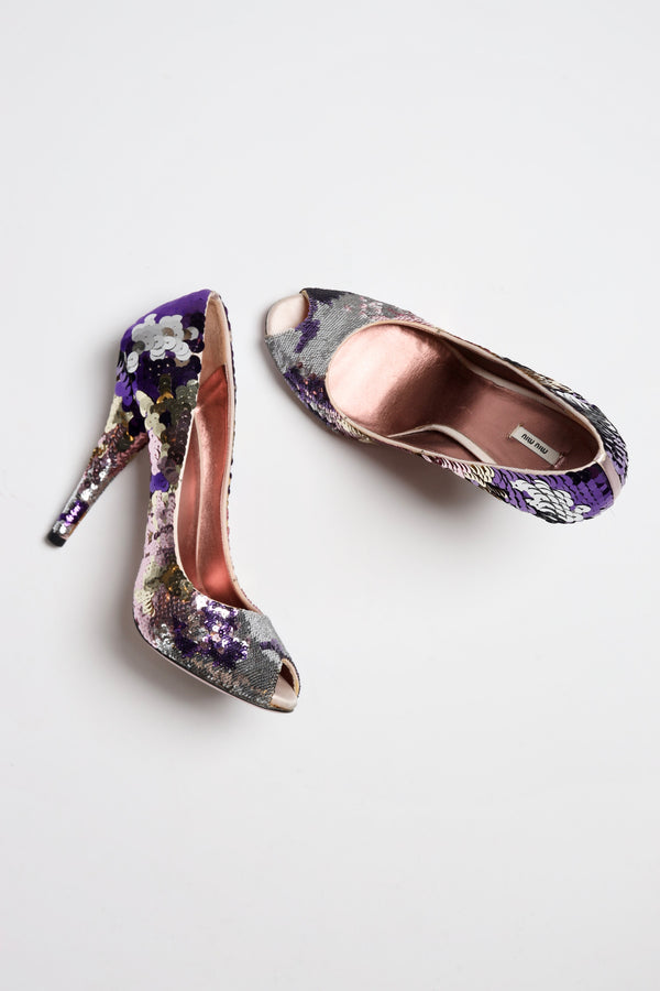 Peep Toes Camouflage in Multi