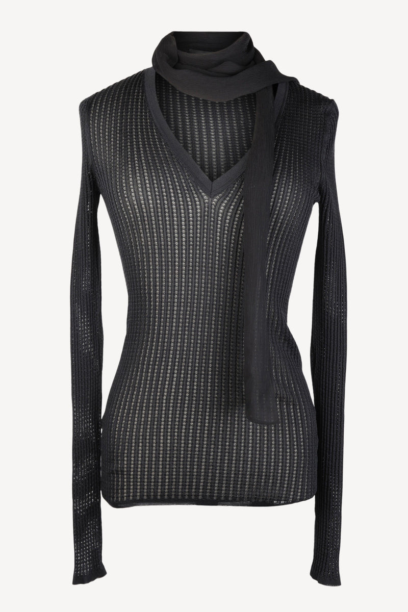 Silkshirt mesh in black