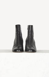 Leather ankle boot in black