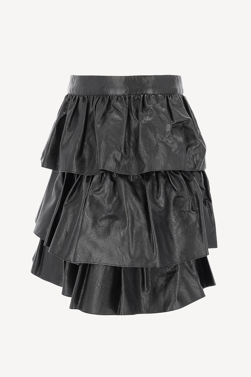 Tiered skirt in black