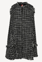 Tweedcape in black / white