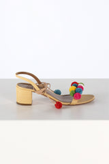 Sandals Pom Pom City in Nature/Multi