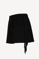 Fringe shorts in black