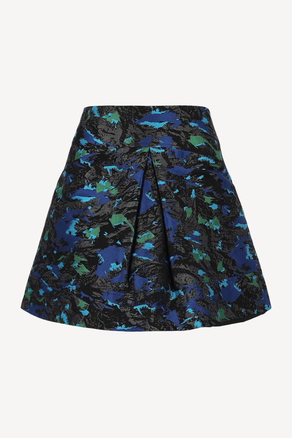 Mini skirt in black / blue / green