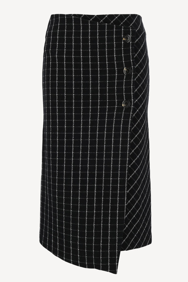 Winding skirt in black / white