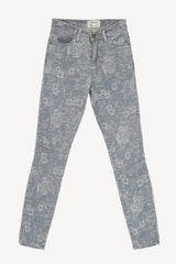 Pants Highwaist Crop Skinny in gray